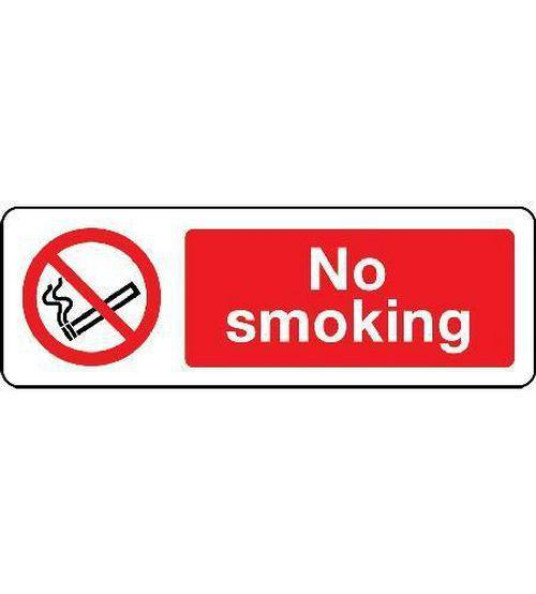 SIGN NO SMOKING 100X300MM