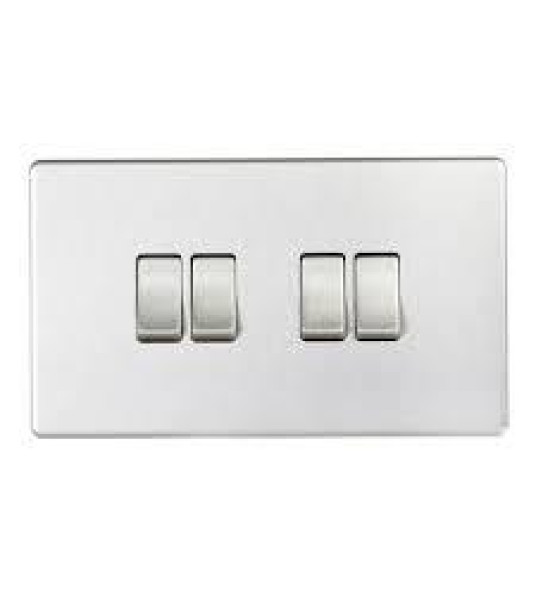 SWITCH 4G 2W BRUSHED STEEL BG NEXUS