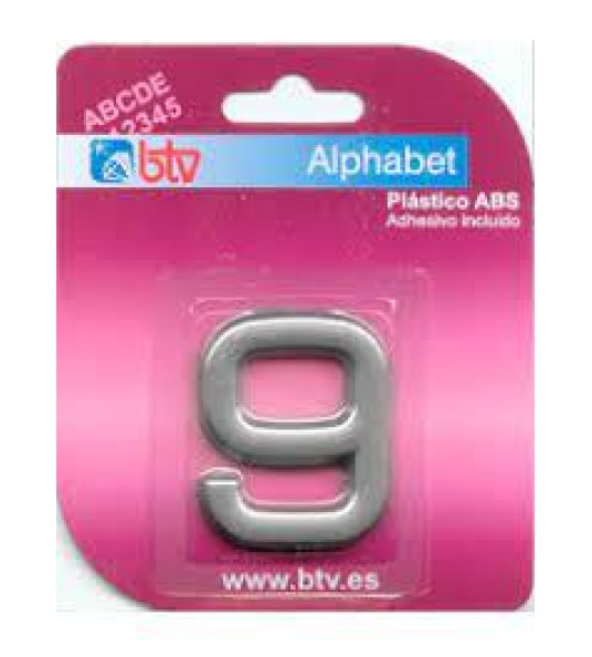 NUMBER 9 SILVER ABS BLISTER