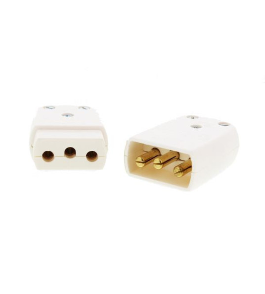 3 POLE PLUG & SOCKET 10A BG