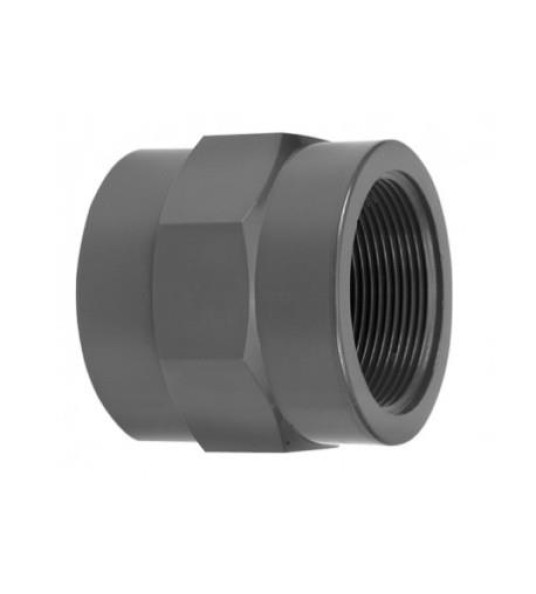 SOCKET 40MM X 1 1/4`` F PVC GREY