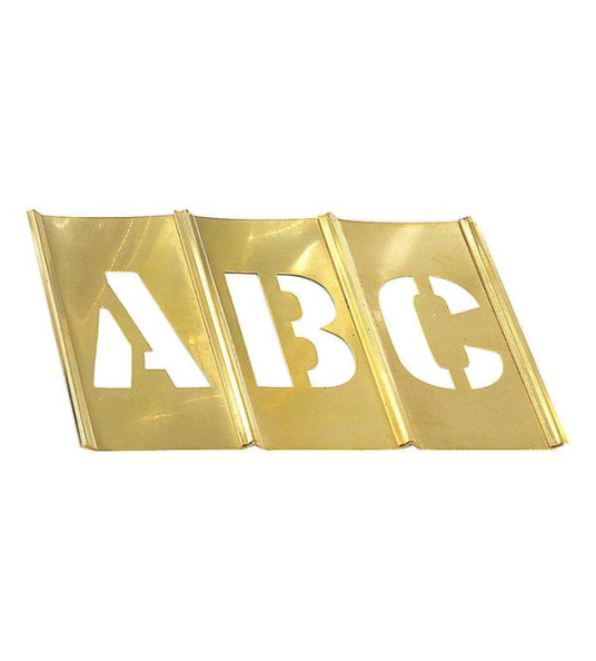 STENCILS A-Z 125MM BRASS