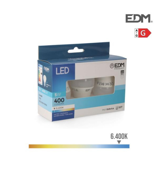LAMP E27 5W 6400K 400LM 3PC VALUE PACK