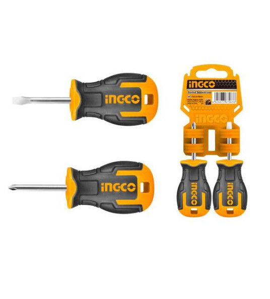 SCREWDRIVERS CHUBBY 2PC INGCO