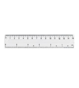 RULER 15CM PLASTIC