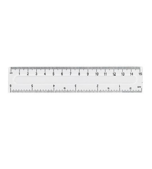 RULER 15CM PLASTIC