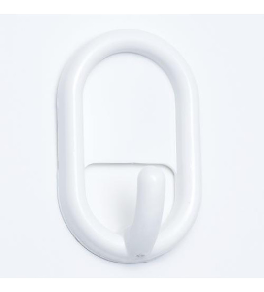 WHITE ADHESIVE HOOK 60X40MM LARGE