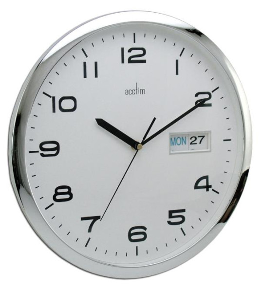 CLOCK SUPERVISOR 45CM CHROME