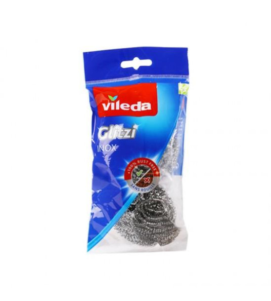 VILEDA INOX GLITZI SCOURERS 2PC