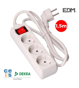 EXTENSION LEAD 3G 1.5M SCHUKO WITH SWITCH EXTENSION LEAD 3G 1.5M SCHUKO WITH SWITCH