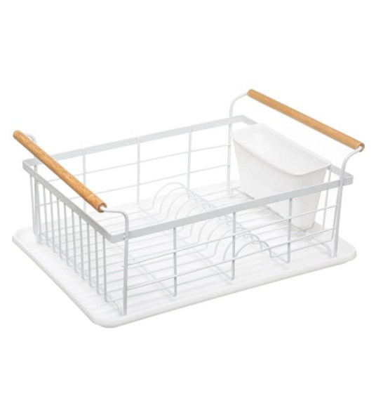 DISH DRAINER WHITE 43X32X18.6CM