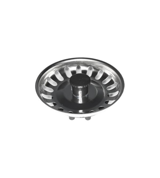 WASTEPLUG STRAINER STEEL BOTTOM 77MM