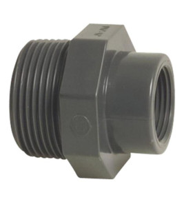 PVC REDUCER 1`` M X 3/4`` F