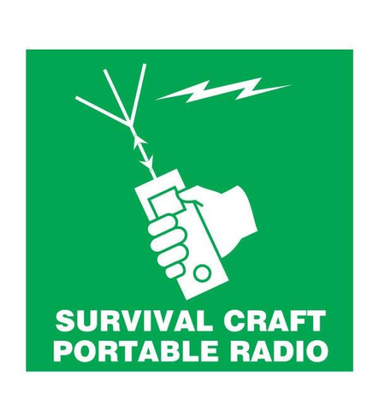 SIGN SURVIVAL CRAFT PORT RADIO