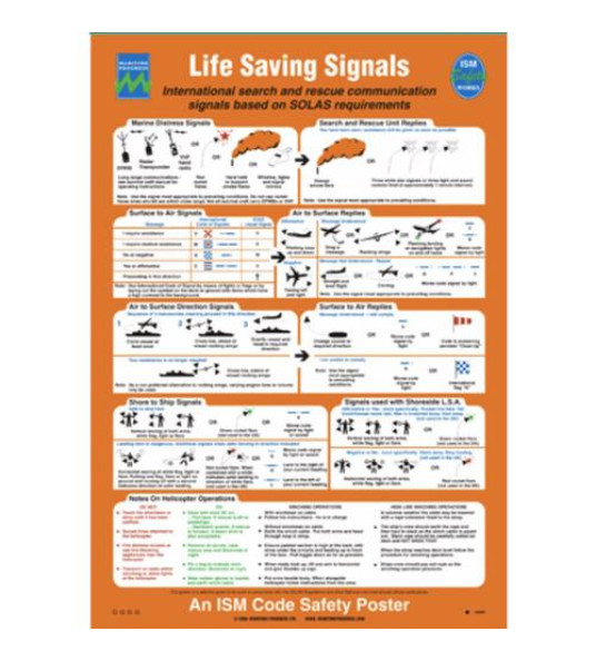 SOLAS NO.1 LIFE SAVING SIGNALS POSTER