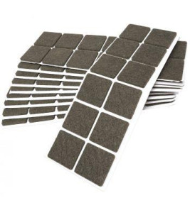 BROWN FELT PADS 25X25MM 16PCS