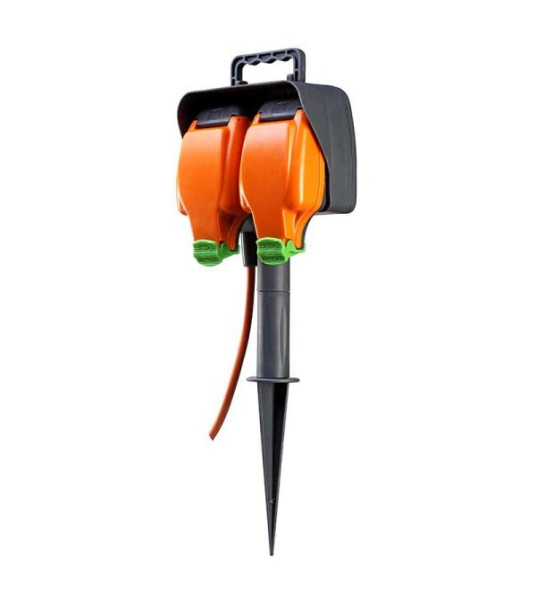 WEATHERPROOF 2G 13A SOCKET SPIKE 15M
