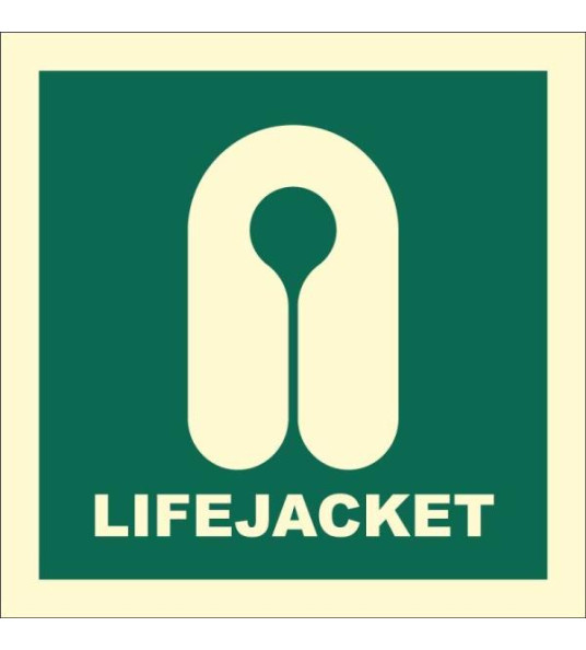 IMO SIGN LIFE JACKET 150X150MM
