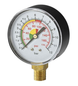 PRESSURE GAUGE 0-16 BAR 1/4``M