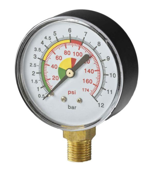 PRESSURE GAUGE 0-16 BAR 1/4``M