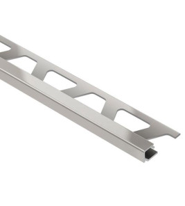 SQUARE TILE TRIM 10MM POLISHED STEEL 2.5M