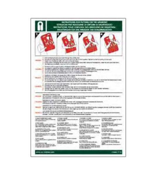 LIFEJACKET DONNING INSTRUCTIONS