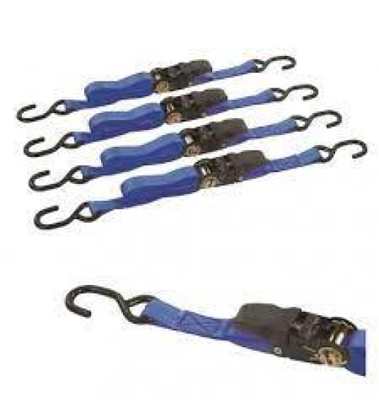 RATCHET TIE DOWN 4M 900KG 4PCS