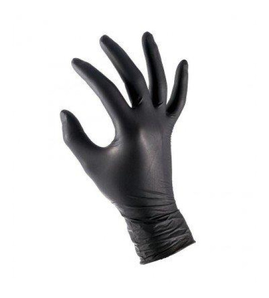 BLACK DISPOSABLE GLOVES XL 100PCS