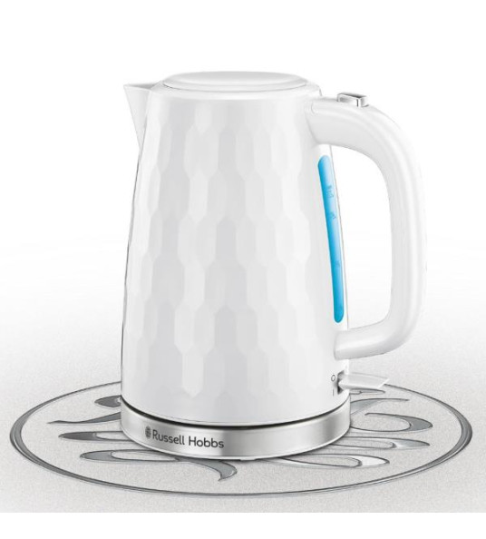 KETTLE 1.7L WHITE HONEYCOMB RUSSELL HOBBS