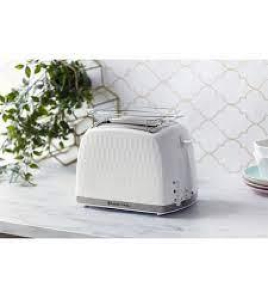 TOASTER 2-SLICE WHITE HONEYCOMB RUSSELL HOBBS