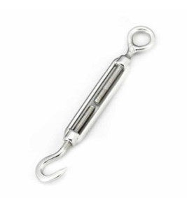STAINLESS STEEL TURNBUCKLE 4MM HOOK/EYE STAINLESS STEEL TURNBUCKLE 4MM HOOK/EYE