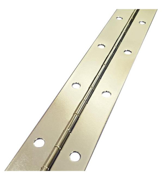 PIANO HINGE 183CM BRASS PLATED STEEL