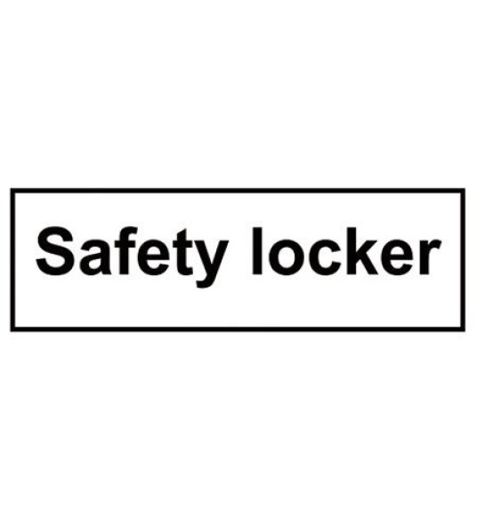 SIGN SAFETY LOCKER 100X300MM