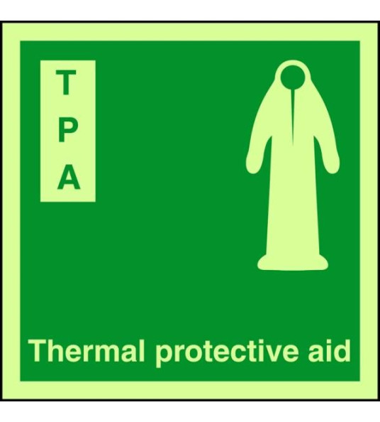 SIGN THERMAL PROTECTIVE AID 150X150MM