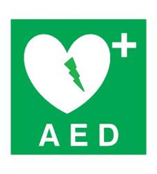 IMO SIGN AED 150X150MM