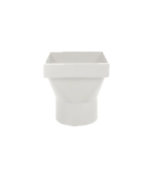 HOPPER 110MM MALE PVC WHITE