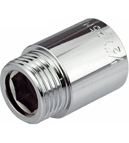 CHROME M&F EXTENSION 100MM 1/2``