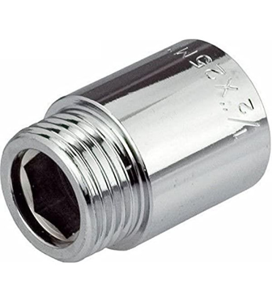 CHROME M&F EXTENSION 100MM 1/2``