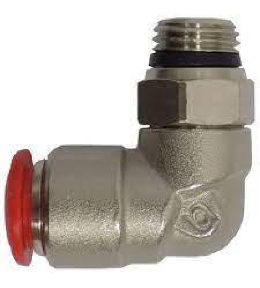 PUSH -FIT SWIVEL ELBOW 8MMX1/4``M BRASS PUSH IN