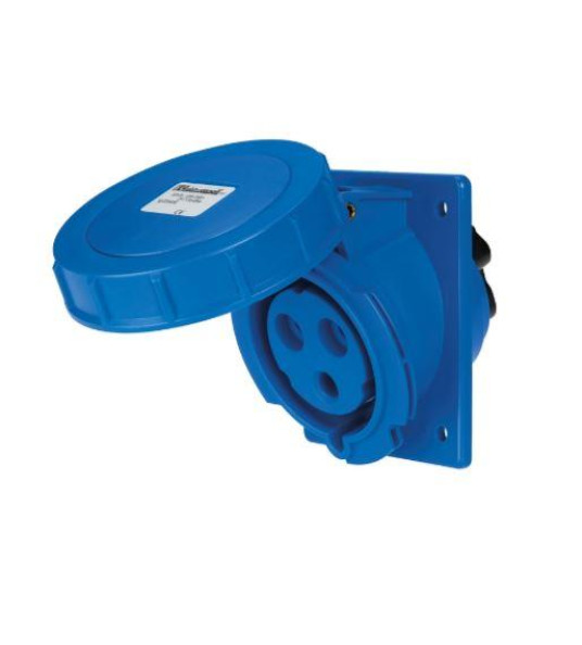 PANEL MOUNT SOCKET 16A 2P+E IP67