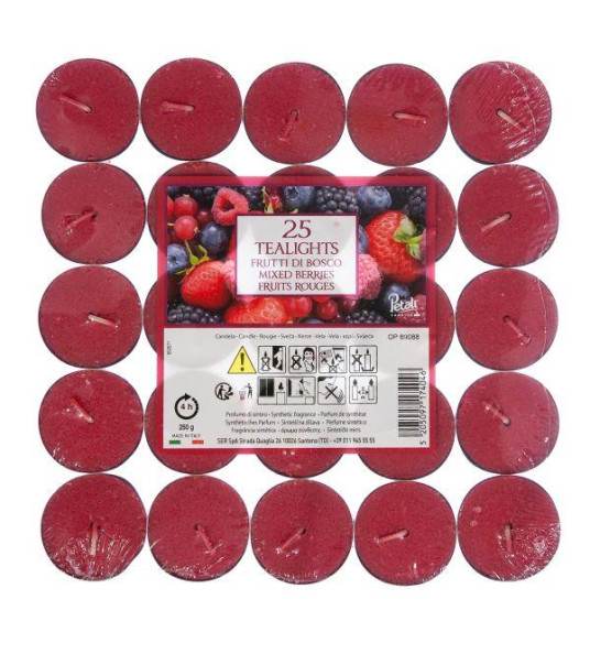 TEALIGHTS 25PCS MIXED BERRIES SER