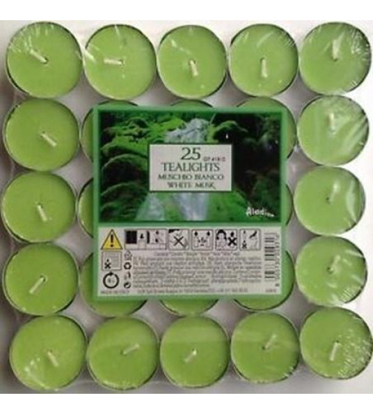 TEALIGHTS 25PCS WHITE MUSK SER