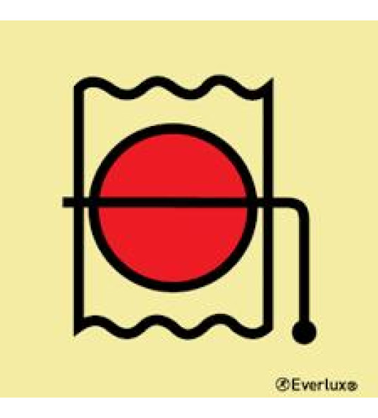 SIGN FIRE DAMPER IN VENT DUCT