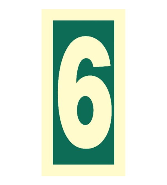 STATION NUMBER `6` 150X75MM GR