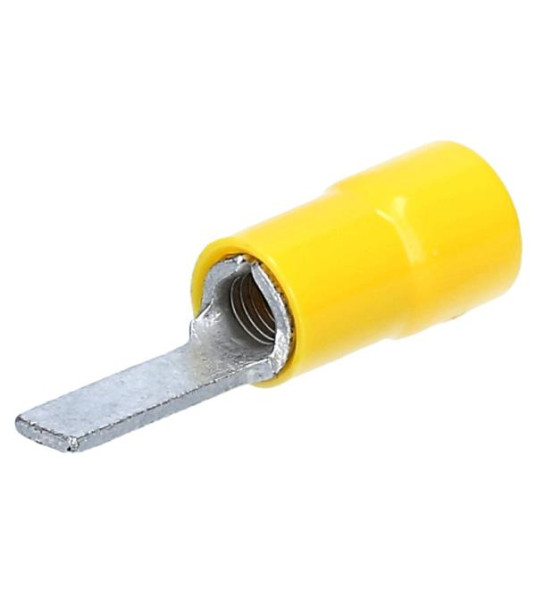 FLAT PIN TERMINAL 6.0MM YELLOW