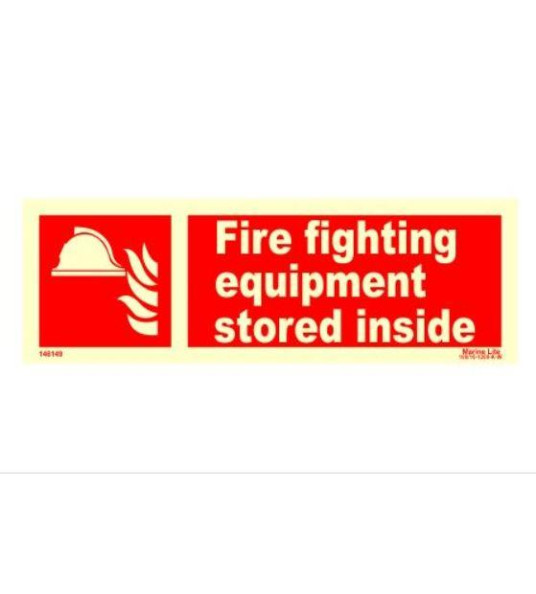 IMO SIGN FIRE EQUIPMENT 100X300MM
