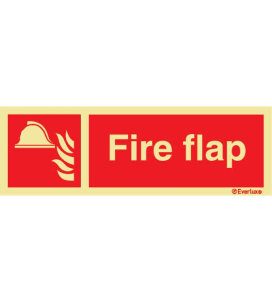 SIGN FIRE FLAP 100X300MM