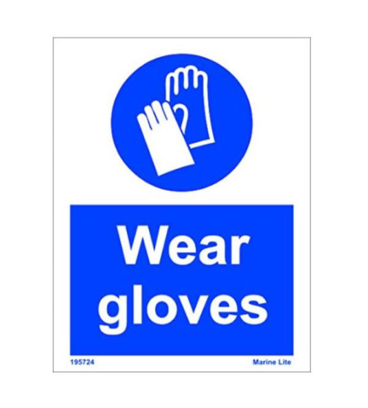 SIGN WEAR GLOVES 200X150MM