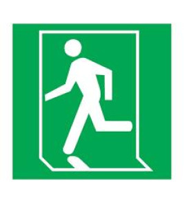 SIGN EXIT MAN LEFT 150X150