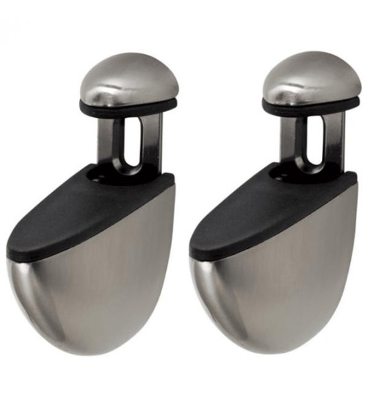 SHELF CLIPS DURLAINE BRUSHED STEEL